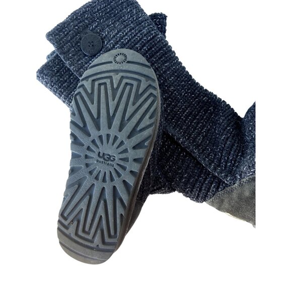 UGG Australia Cardy Classic Knit Tall Sweater Boots Gray Sparkle Sz US 7 Women's - Picture 8 of 11